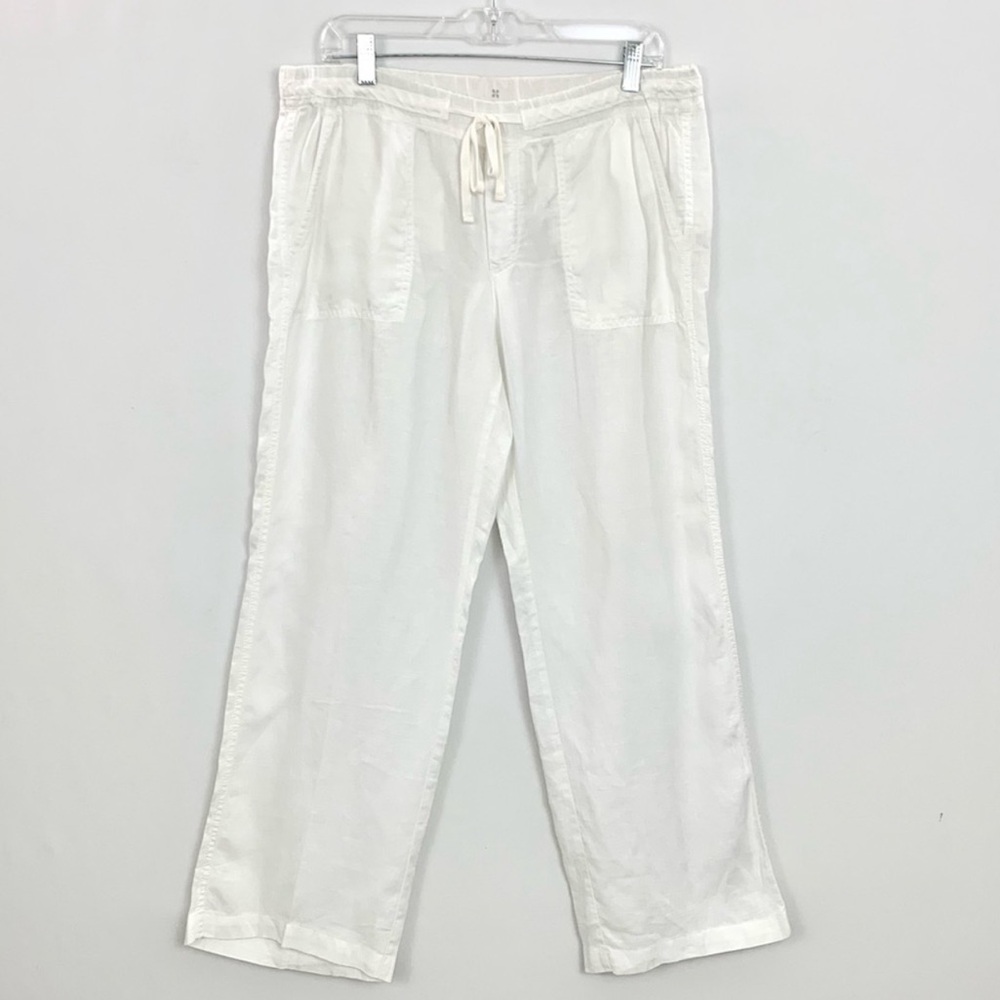 Caslon Nordstrom  100% linen drawstring off white pants plus 1X - Picture 2 of 10